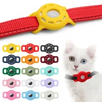 hollow silicone protective case for apple airtag finder dog cat collar loop compatible with apple airtags pet accessories