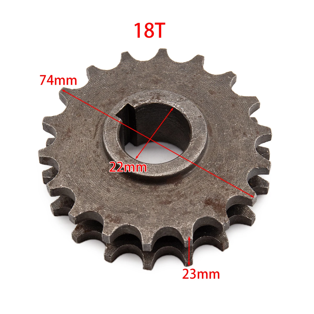 

18T электрическая трехколесная звездочка, двухрядная Звездочка 530, Однорядная цепная Звездочка для мотоцикла