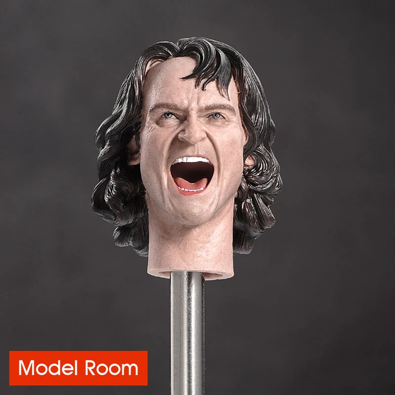 

1/6 Joker Joaquin Laughing Head Sculpt PVC Crazy Clown Head Carving Model Fit 12'' Male Soldier Action Figure Body
