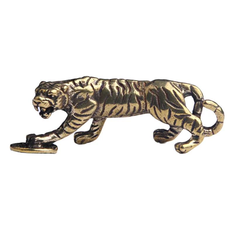 

2021NEW Tiger Ornaments Chinese Culture Chinese Zodiac Ornament 2022 2022 New Year Brass Tiger Year of The Tiger Home Decor Mini