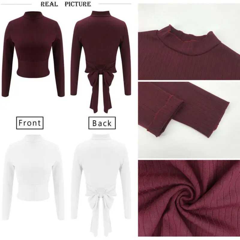 

New 2020 Women Turtleneck Knitted Sweaters Slim Lace Up Pullover Women Slim Sexy Tight Bottoming Knitted Pullovers