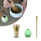 Чайная церемония 3 в 1, чаша для чая маття, Бамбуковая чайная ложка, керамическая чашка для чая, японская чайная посуда, чайный инструмент для приготовления матча, чайный сервиз