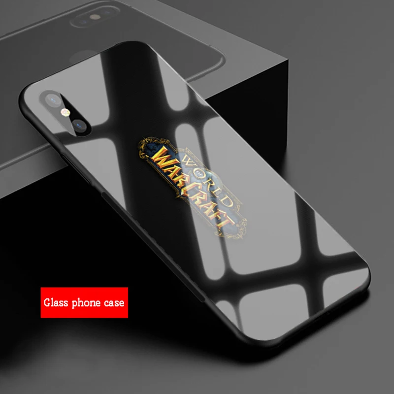Wouws логотип World Of Warcrafts закаленное стекло для телефона чехол для iPhone 6 6plus 7 7 plus 8 8plus 5 5S SE X XS XR XS Max