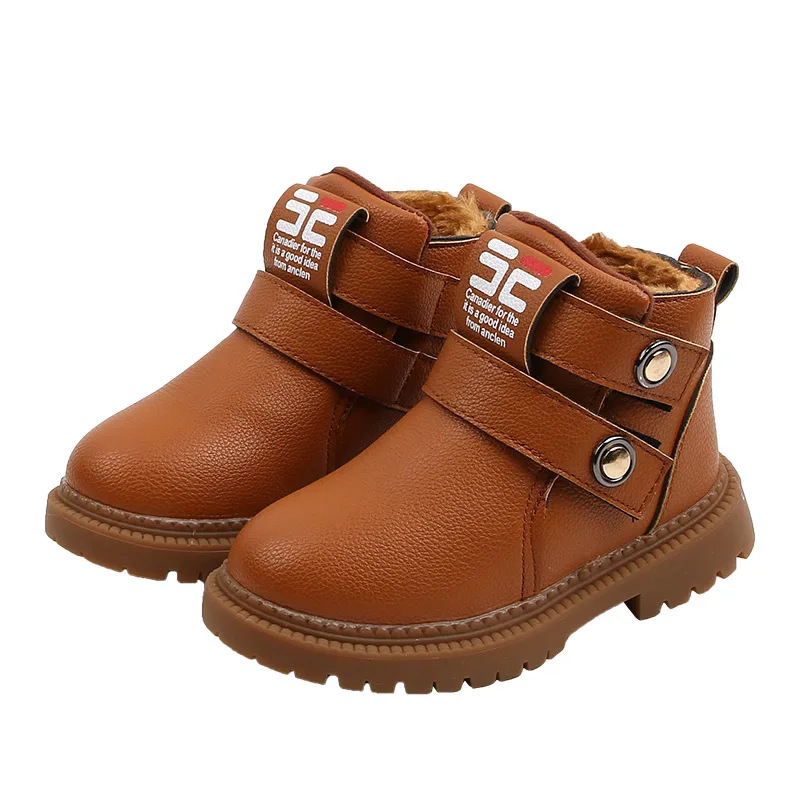 Детская повседневная обувь новые зимние ботинки Martin модная кожаная для