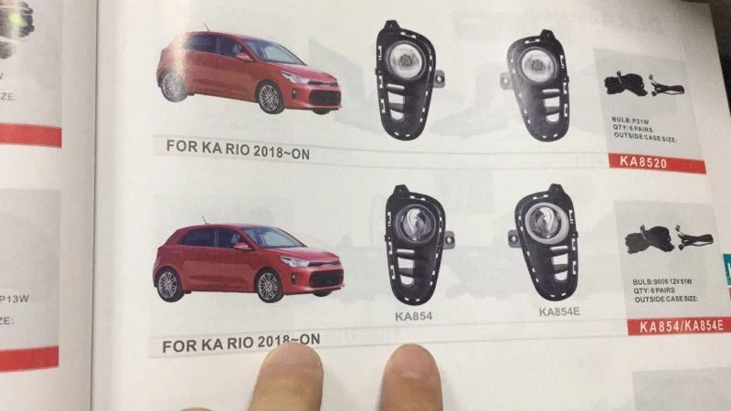 1 комплект 2018 ~ 2020y автомобильный бампер передсветильник для Kia rio противотуманные