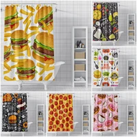 funny shower curtains bathroom curtain with hooks decor waterproof food 3d bath 180180cm creative personality shower curtain
