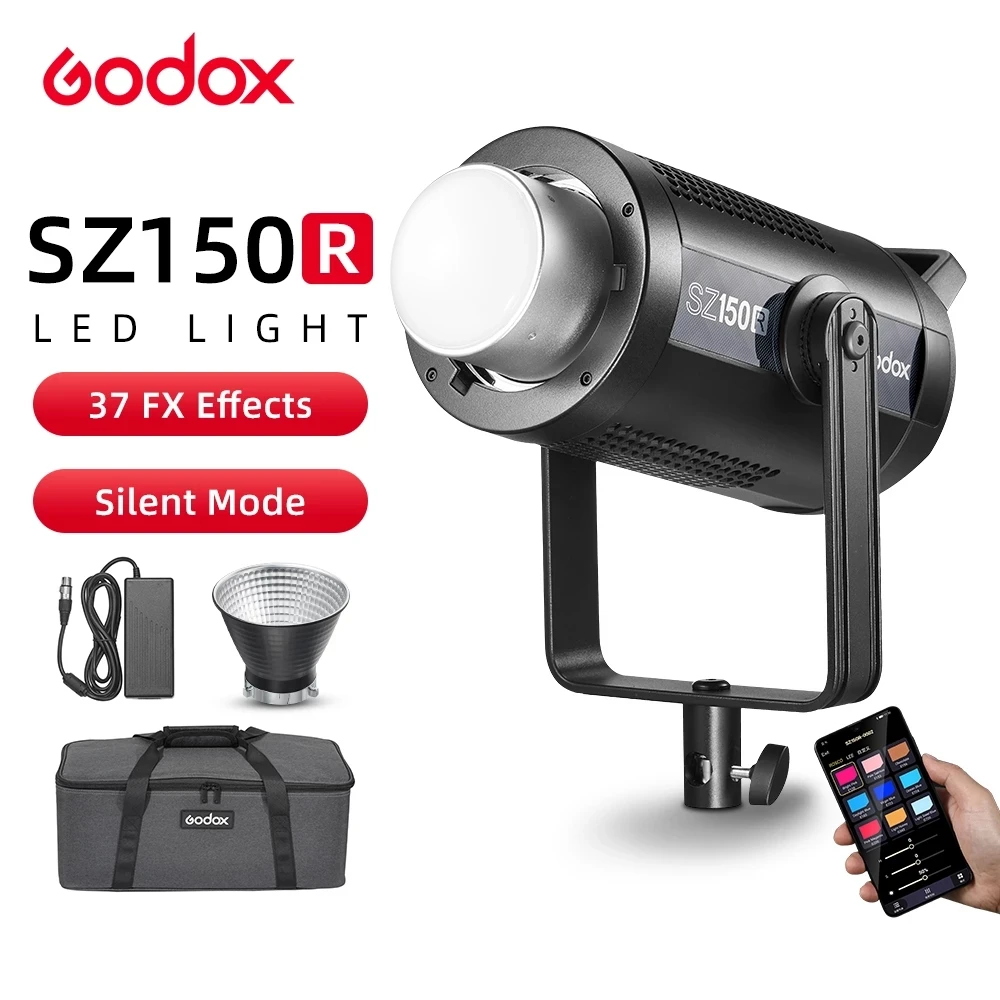 

Godox SZ150R RGB LED video light Bi-color COB 150W for photography studio tiktok live youtube PK Godox SL150W II Aputure Jinbei