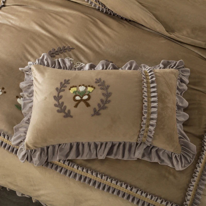 Постельное покрывало из кашемира и хлопка с двойным кружевом простыня Наволочки