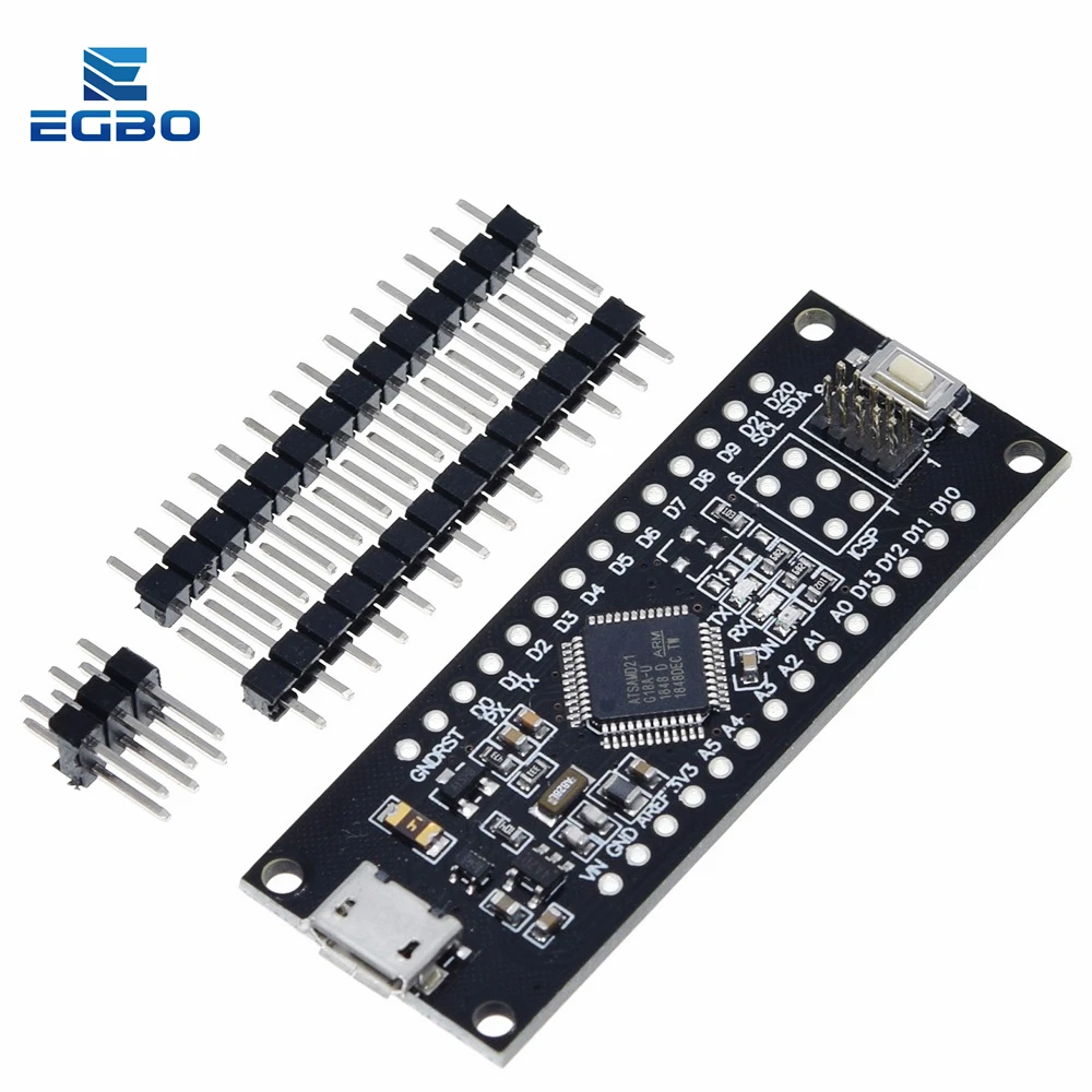 SAMD21 M0-Mini. 32-битный ARM Cortex M0 core. Шпильки распаянные. Совместимость с Arduino Zero M0. Форма