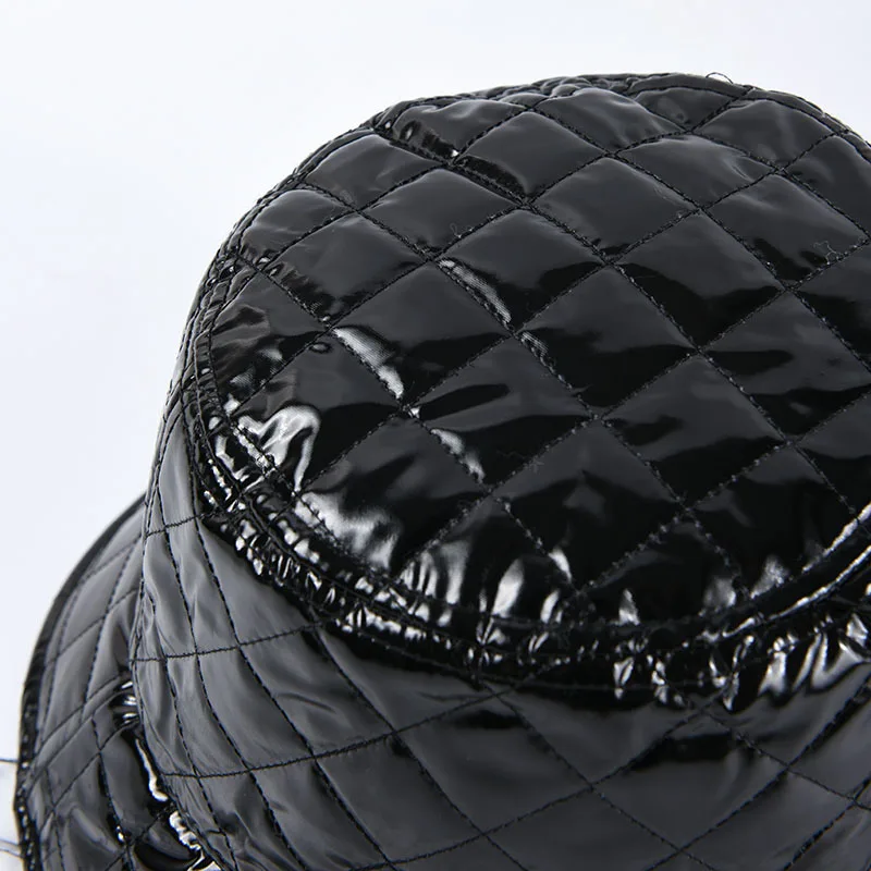 Новые осенне зимние женские шапки из искусственной кожи с вуалью модные шляпы УФ