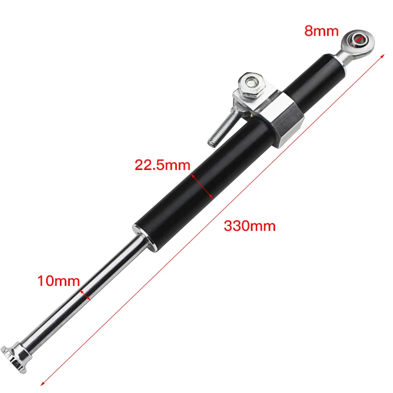 Универсальный Амортизатор руля 330 мм 4 цвета из алюминиевого сплава аксессуары