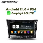 720P Автомобильный DVD-плеер DSP TDA7851 Android 11 4 Гб + 32 Гб 8 ядер Wifi Bluetooth 5,0 RDS радио GPS для SsangYong Tivolan Tivoli 2014