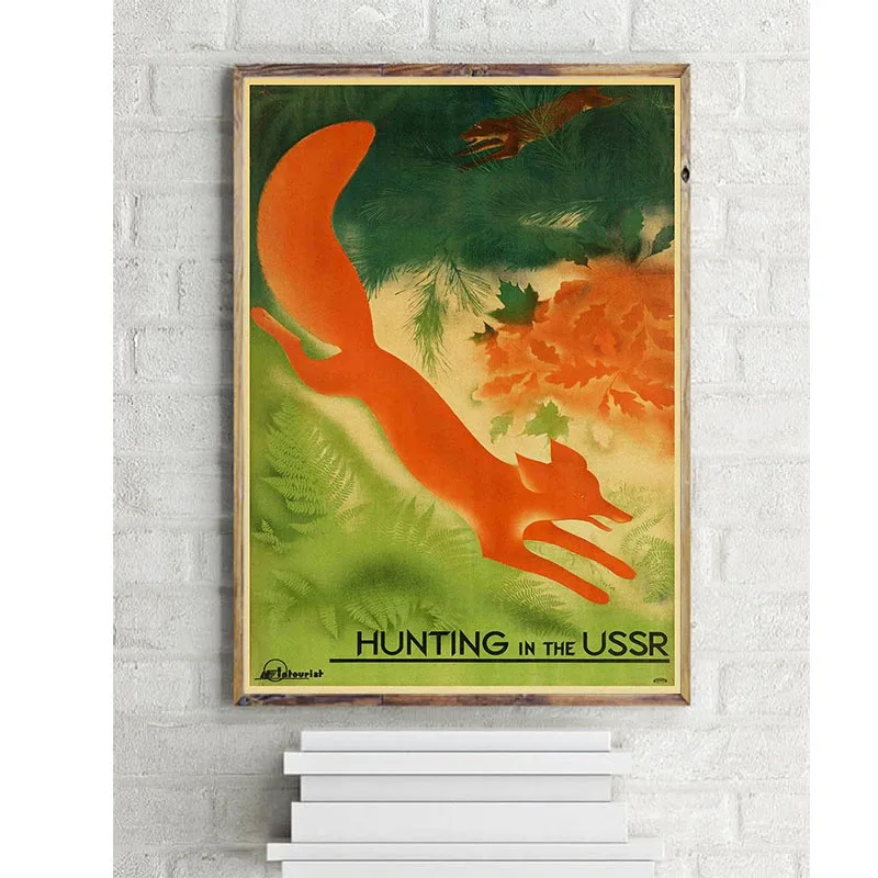 Ретро советский постер путешествий Московская Волга высокое качество холст