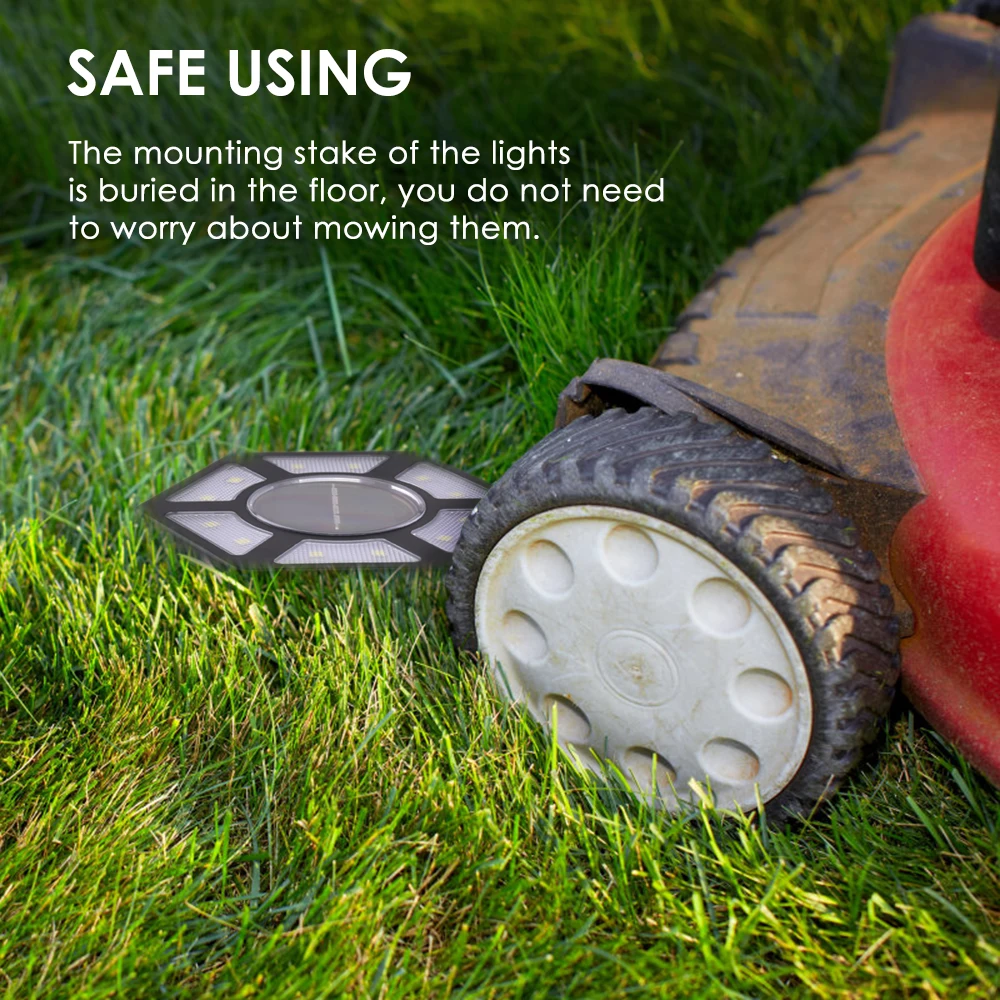 4 шт 12 Светодиодный Солнечный Мощность похоронены светильник под землей лампа