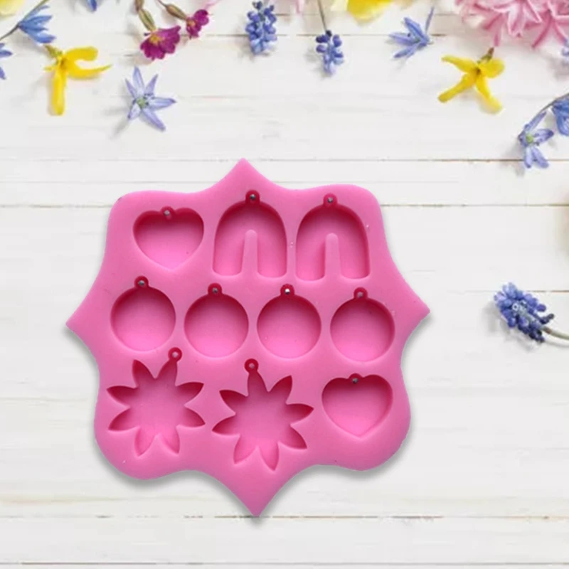 1Pc Heart-shaped Earring Combination Earrings Mold Serving Board Silicone Home Decoration Suitable for Women | Украшения и