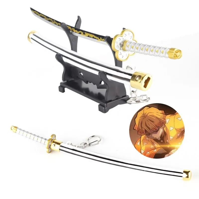 Новинка клинок Demon Slayer призрак брелок для ключей дверь уголь нож Jielang цепочка с