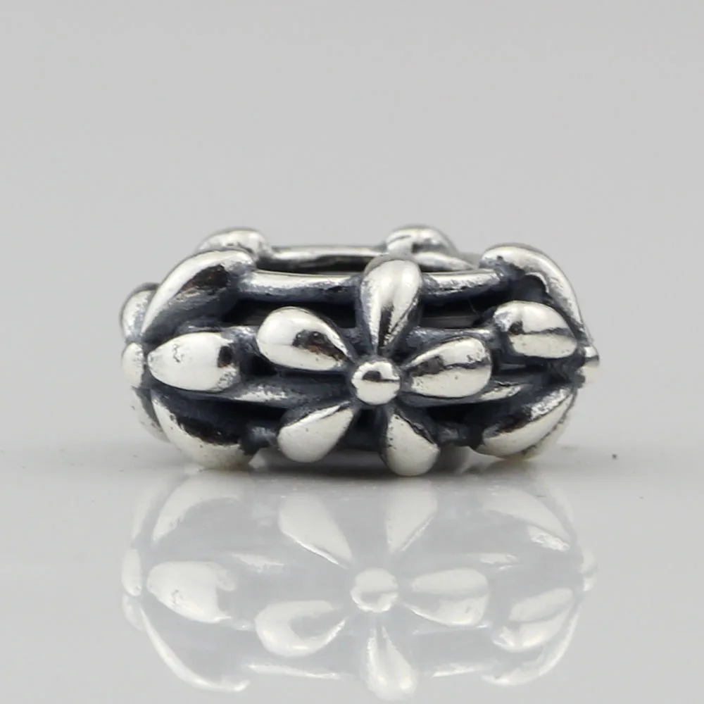 Flower Stopper Spacer Charm Beads Silver 925 Original Fit Bracelet Jewelry Bead for Making Pendants | Украшения и аксессуары