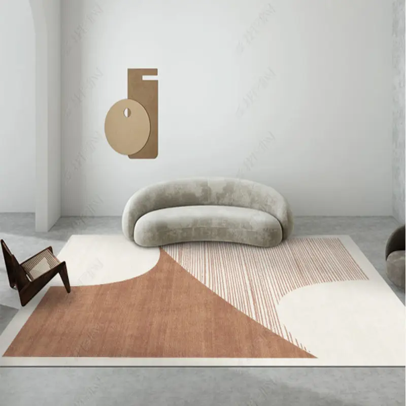 Japanese Modern Minimalist Bedside Blanket Floor Mat Area Rug Gradient Blue Carpet Bedroom Light Luxury Abstract Style Home