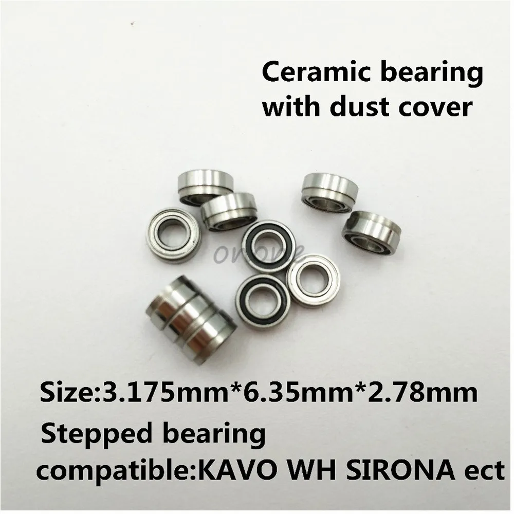 10pcs High Quality KAVO compatible handpiece bearing dental bearings ceramic balls with dust cover stepped bearing