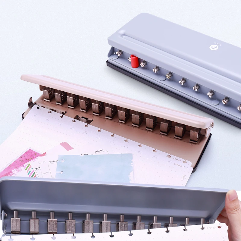 Дырокол с 12 отверстиями рычаг для отверстий в грибах регулируемый