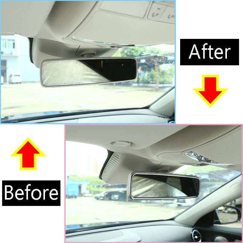 

For Mercedes Benz W213 E Class 2016-2019 Car-styling Stainless Steel Rearview Mirror Frame Cover Trim Interior Car Accessories
