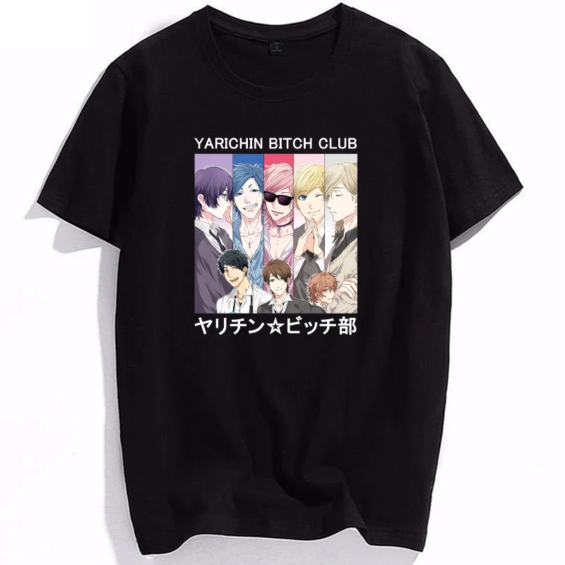 

Yarichin Bitch Graphic T Shirt Women/Men Loose Anime Ayato Yuri Printed Harajuku 2021 Summer Aesthetic Unisex Short Sleeve
