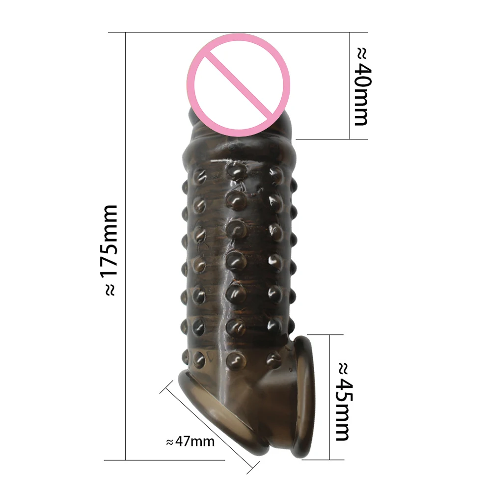 Enlargement Cock Ring Penis Reusable Condom With Soft Spikes For Extender Condoms Intimate Goods Male Sex Toys | Красота и здоровье