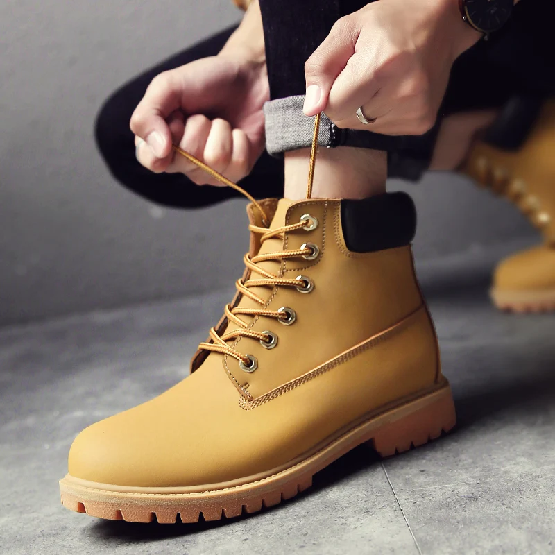 

Мужские теплые ботинки; Мужская зимняя обувь; Теплые удобные модные кожаные зимние ботинки; Водонепроницаемые ботинки; Модные кроссовки