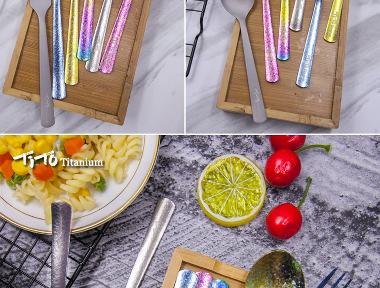 TiTo titanium Spork Longhandle наружная дорожная Титановая Ложка Вилка Portabale плоская посуда кемпинговая вилка ложка для спорта, туризма FB