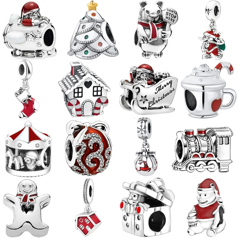 

Подвеска-Шарм из серебра 925 пробы в виде рождественского Санты