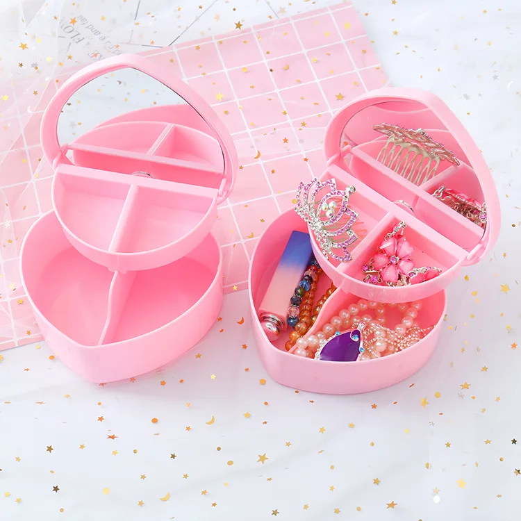 Карта Captor Cardcaptor Sakura милый розовый стол двойная коробка для хранения ювелирных изделий Контейнер пластиковый зеркальный орнамент Рождественский подарок девушка