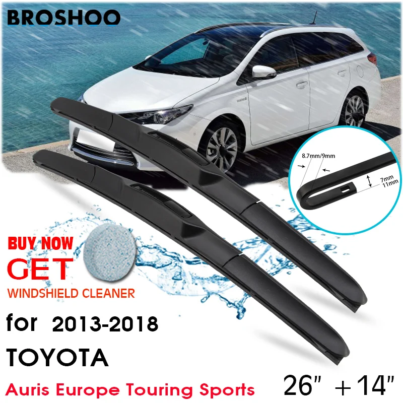 

Car Wiper Blade Front Window Windscreen Windshield Blades Accessories For TOYOTA Auris Europe Touring Sports 26"+14" 2013-2018