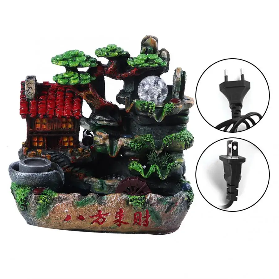 Настольный Электрический фонтан Светодиодный настольный для украшения