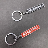 3d metal keychain for honda civic 10th type r 8th si ek 2012 2019 key chain keyring keyholder