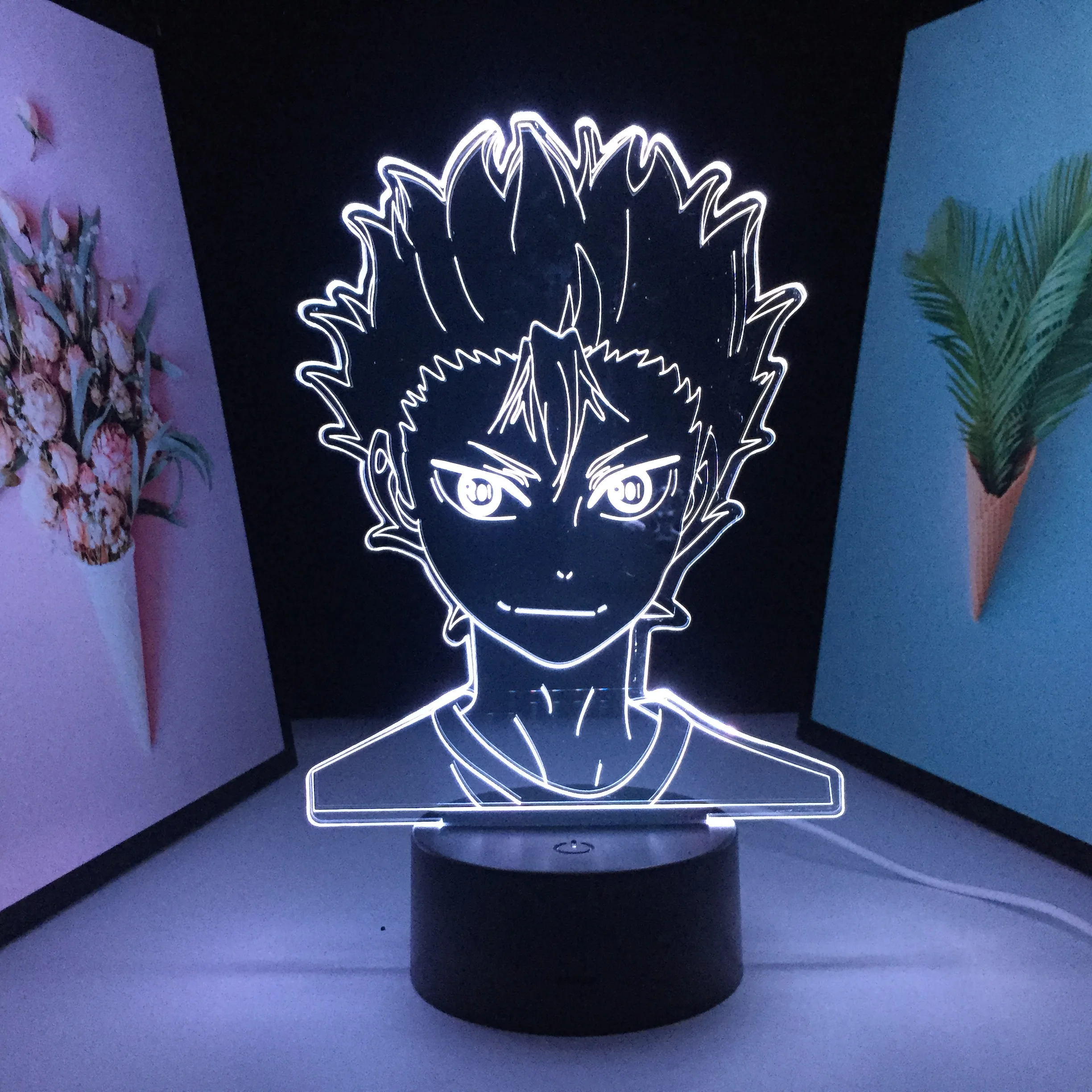 

Anime Figure Handsome Avatar 3D Night Light 7 Color Changes with Remote Control for Couple Children's Festival Birthday Gifts