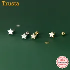 Серьги-гвоздики из серебра 925 пробы с фианитом