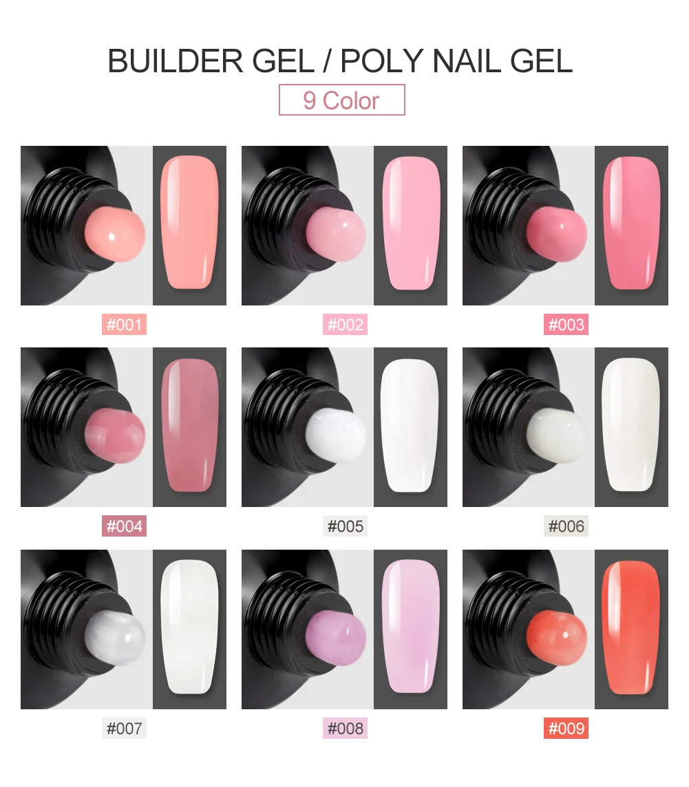 COSCELIA 4pcs / box polyester stretch gel set nail polish UV gel slice brush nail polish gel nail polish set quick manicure