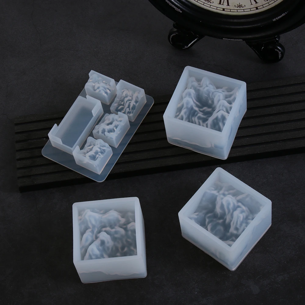 1 шт. прозрачная УФ-отверждаемая эпоксидная смола силиконовая форма кубическая