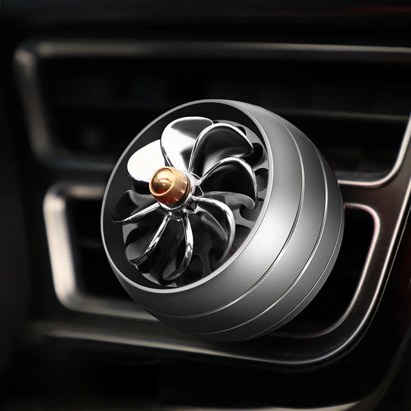 Silver Автомобильный освежитель воздуха IKSNAIL, автомобильный ароматизатор, светодиодный светильник, универсальный парфюм с зажимом для автомобиля, диффузор для кондиционера - Название цвета: Silver