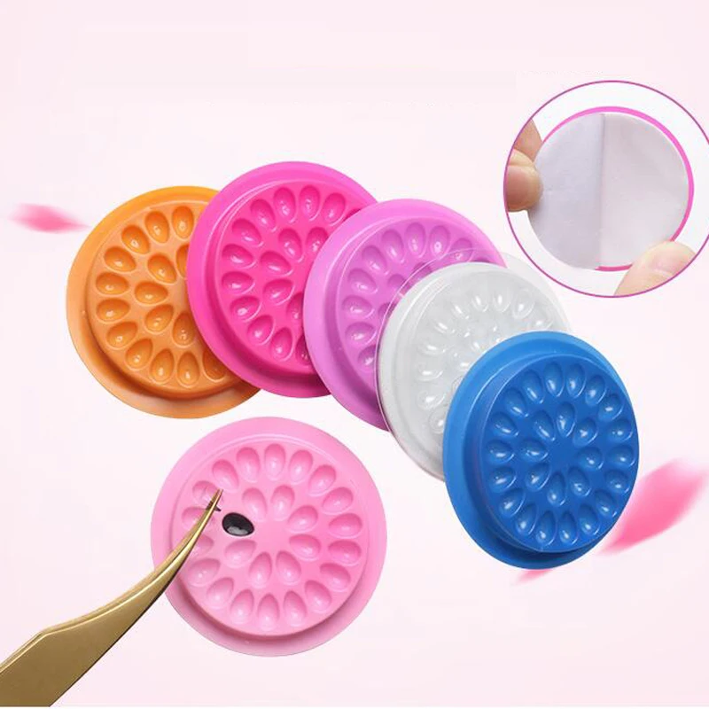 YioWio многоцветные круглые клеящиеся Цветочные ресницы для прививки ресниц коврик