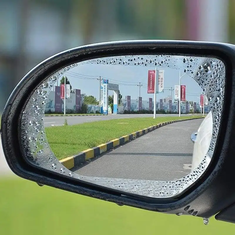 

6Pcs Car Rear Mirror Protective Film Anti Fog Window Clear Rainproof Rear View Mirror Waterproof Protective Soft Film Accessory