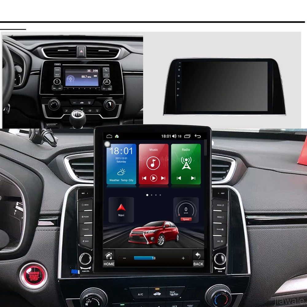 

9.7" octa core tesla style vertical screen Android 10 Car GPS Stereo Multimedia for Honda CRV CR-V 2017-2019