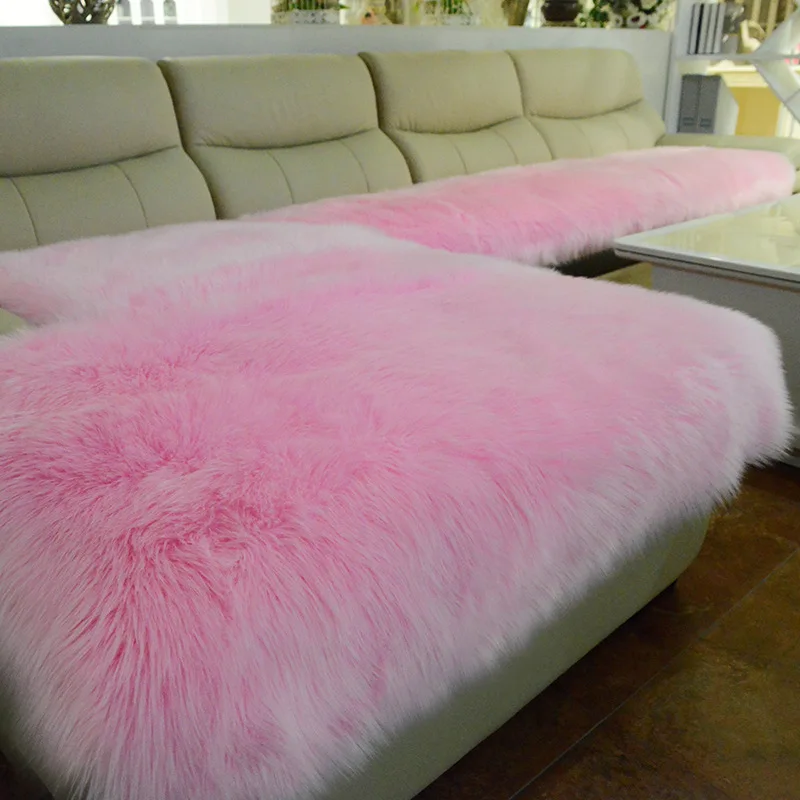 Мягкие чехлы из искусственного меха для дивана шезлонг гостиной длинный