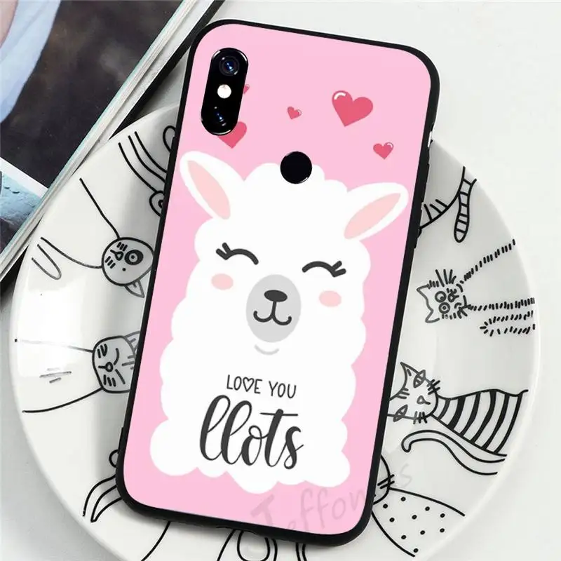 

Lovely Lama Llama Alpacas Phone Cases For Xiaomi Redmi note 7 8 9 t k30 max3 9 s 10 pro lite