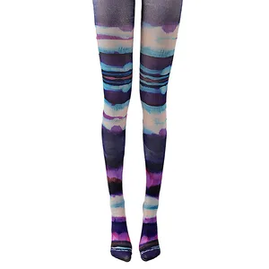 Колготки RUIN CG1 женские фиолетовые с облачным принтом, колготки для девочек и женщин, 65 кг, 155-180 см