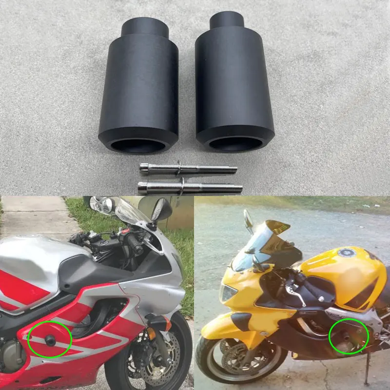 100% абсолютно новые запчасти для мотоциклов углеродные слайдеры рамы без Отрезов