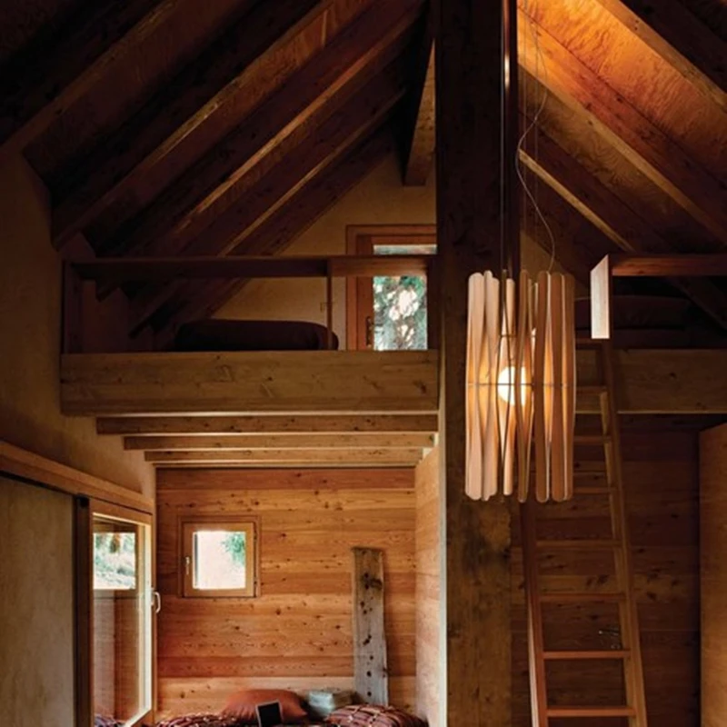 Деревянные подвесные светильники в стиле лофт для Юго Восточной Азии Китайская