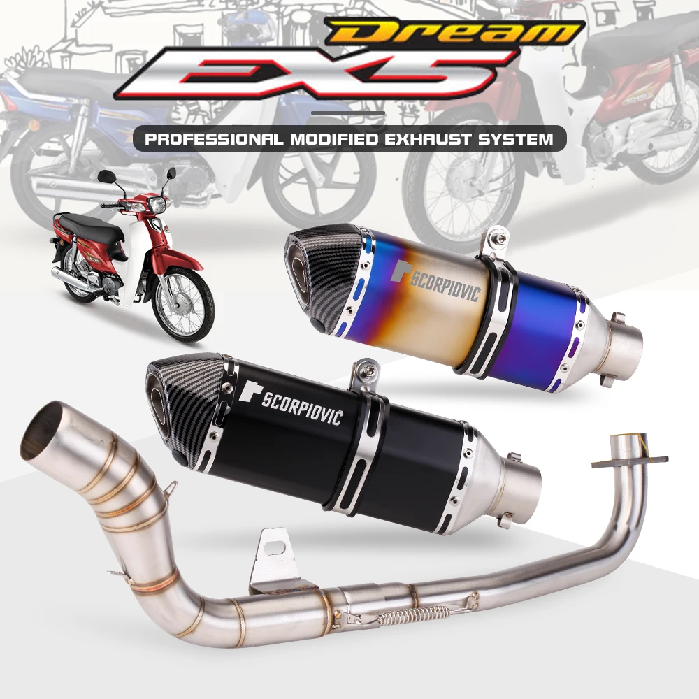 Motorcycle Mounting Accessories muffler ex5 dream front section ex5 mid exhaust pipe