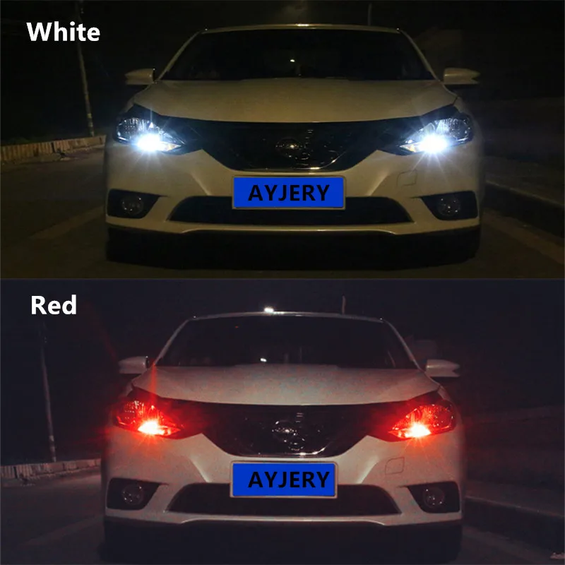 AYJERY 2 шт. 1156 BA15S P21W светодиодный 1157 BAY15D P21/5W ная лампа 3030 21 SMD Автомобильные лампы