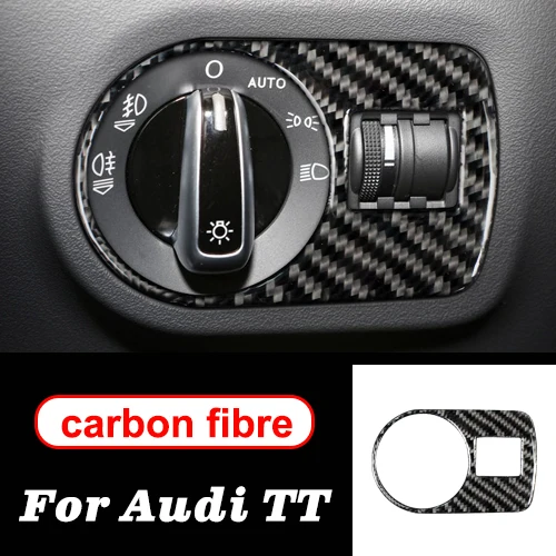 Headlight switch Для Audi TT автомобильные стикеры s8n8j MK123 TTRS центральная консоль из углеродного волокна Воздушная Шестерня панель Выход Рулевое колесо аксессуары для салона автомобиля - Название цвета: Headlight switch
